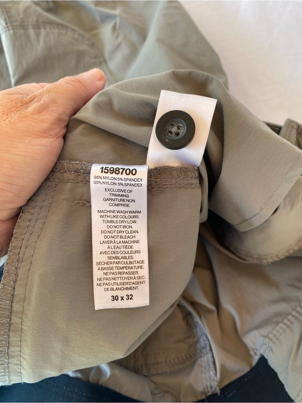Tilley Men’s Hiking Cargo Pants 30x32 Olive Quick Dry Stretch Travel - Picture 8 of 8